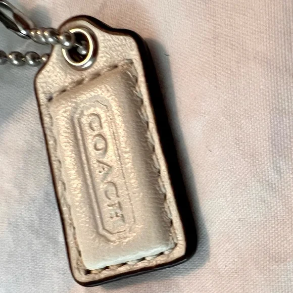 Coach Wristlet NWOT Jacquard Logo Print Crean Leather Trim Brown Tan Exterior - Picture 13 of 15